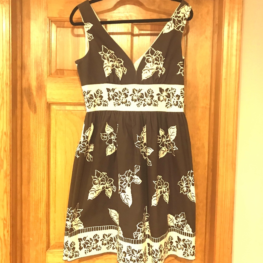 Brown and white sundress